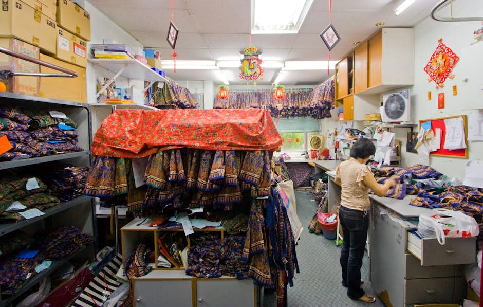 View of a Singapore Airlines stweardess’ uniform workshop View of a Singapore Airlines stweardess’ uniform workshop