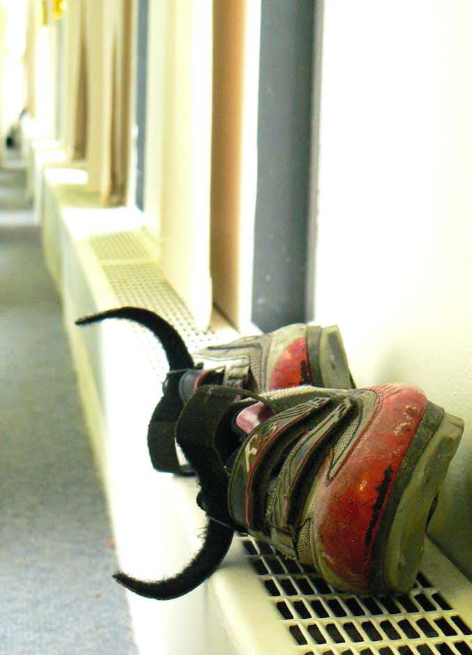 Drying my shoes on a heating vent at the University of Guelph library Drying my shoes on a heating vent at the University of Guelph library